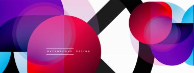 Yaratıcı geometrik duvar kağıdı. Asgari çember üçgen ve kare çizgi soyut arkaplan. Duvar kağıdı afişi veya iniş sayfası için vektör illüstrasyonu