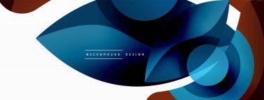 Yaratıcı geometrik duvar kağıdı. Asgari soyut arkaplan. Duvar kağıdı arkaplanı veya iniş sayfası için daire dalga ve yuvarlak şekiller kompozisyon vektör çizimi