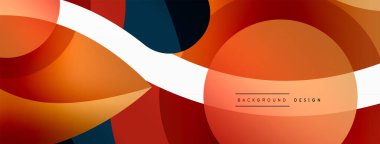 Yaratıcı geometrik duvar kağıdı. Asgari soyut arkaplan. Duvar kağıdı arkaplanı veya iniş sayfası için daire dalga ve yuvarlak şekiller kompozisyon vektör çizimi