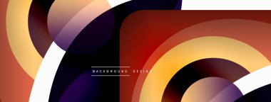 Yaratıcı geometrik duvar kağıdı. Asgari soyut arkaplan. Duvar kağıdı arkaplanı veya iniş sayfası için daire dalga ve yuvarlak şekiller kompozisyon vektör çizimi