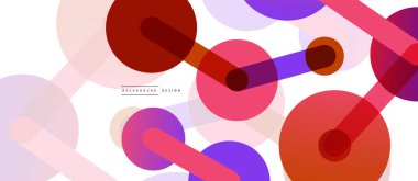 Çizgi noktaları geometrik soyut arkaplan bağlantıları. Çizgilerle birbirine bağlı çemberler. Duvar kağıdı, afiş, arkaplan veya iniş için moda tekno iş şablonu