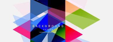 Mozaik üçgenler geometrik arkaplan. Tekno veya iş konsepti, duvar kağıdı, afiş, arkaplan, iniş sayfası deseni