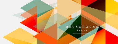 Mozaik üçgenler geometrik arkaplan. Tekno veya iş konsepti, duvar kağıdı, afiş, arkaplan, iniş sayfası deseni