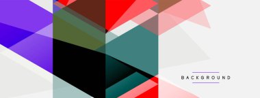 Renkli üçgen bileşimi, geometrik soyut arkaplan. Tekno veya iş konsepti, duvar kağıdı, afiş, arkaplan, iniş sayfası deseni