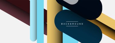 Soyut arkaplan. Yuvarlak şekiller, gri arkaplanda çizgiler. Duvar kağıdı afişi veya iniş sayfası için vektör illüstrasyonu