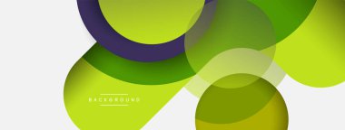 Vektör yuvarlak şekilli daireler minimum geometrik arkaplan. Duvar kağıdı afişi veya iniş sayfası için vektör illüstrasyonu