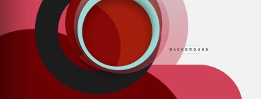 Yaratıcı geometrik duvar kağıdı. Asgari soyut arkaplan. Duvar kağıdı arkaplanı veya iniş sayfası için daire bileşimi vektör çizimi