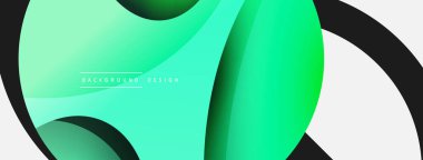 Yaratıcı geometrik duvar kağıdı. Asgari soyut arkaplan. Duvar kağıdı arkaplanı veya iniş sayfası için daire ve dalga kompozisyon vektör çizimi