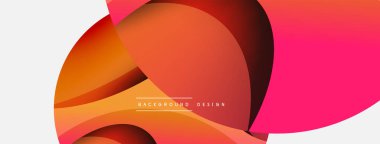 Yaratıcı geometrik duvar kağıdı. Asgari soyut arkaplan. Duvar kağıdı arkaplanı veya iniş sayfası için daire ve dalga kompozisyon vektör çizimi