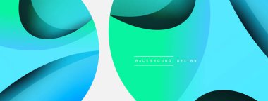 Yaratıcı geometrik duvar kağıdı. Asgari soyut arkaplan. Duvar kağıdı arkaplanı veya iniş sayfası için daire ve dalga kompozisyon vektör çizimi