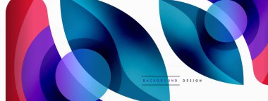 Yaratıcı geometrik duvar kağıdı. Asgari soyut arkaplan. Duvar kağıdı arkaplanı veya iniş sayfası için daire dalga ve yuvarlak şekiller kompozisyon vektör çizimi