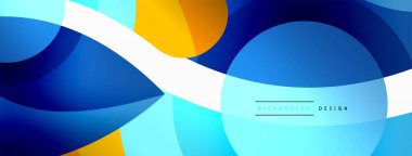 Yaratıcı geometrik duvar kağıdı. Asgari soyut arkaplan. Duvar kağıdı arkaplanı veya iniş sayfası için daire dalga ve yuvarlak şekiller kompozisyon vektör çizimi