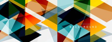 Renkli üçgen bileşimi, geometrik soyut arkaplan. Tekno veya iş konsepti, duvar kağıdı, afiş, arkaplan, iniş sayfası deseni