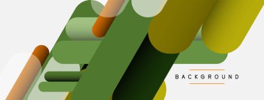 Soyut arkaplan. Yuvarlak şekiller, gri arkaplanda çizgiler. Duvar kağıdı afişi veya iniş sayfası için vektör illüstrasyonu