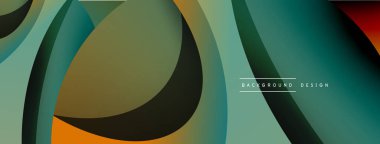 Yaratıcı geometrik duvar kağıdı. Asgari soyut arkaplan. Duvar kağıdı arkaplanı veya iniş sayfası için daire ve dalga kompozisyon vektör çizimi