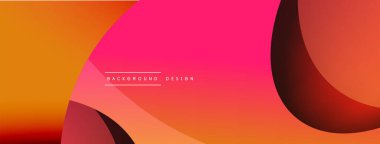 Yaratıcı geometrik duvar kağıdı. Asgari soyut arkaplan. Duvar kağıdı arkaplanı veya iniş sayfası için daire ve dalga kompozisyon vektör çizimi