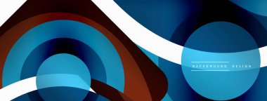 Yaratıcı geometrik duvar kağıdı. Asgari soyut arkaplan. Duvar kağıdı arkaplanı veya iniş sayfası için daire dalga ve yuvarlak şekiller kompozisyon vektör çizimi