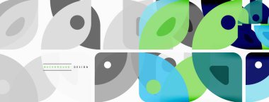 Çizgiler, kareler, daireler ve üçgenler. Duvar kağıdı, pankart, arkaplan, sunum veya iniş sayfası için Geometrik soyut arkaplan