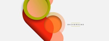 Yaratıcı geometrik duvar kağıdı. Asgari soyut arkaplan. Duvar kağıdı arkaplanı veya iniş sayfası için daire bileşimi vektör çizimi