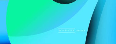 Yaratıcı geometrik duvar kağıdı. Asgari soyut arkaplan. Duvar kağıdı arkaplanı veya iniş sayfası için daire ve dalga kompozisyon vektör çizimi