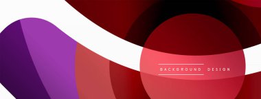 Yaratıcı geometrik duvar kağıdı. Asgari soyut arkaplan. Duvar kağıdı arkaplanı veya iniş sayfası için daire dalga ve yuvarlak şekiller kompozisyon vektör çizimi