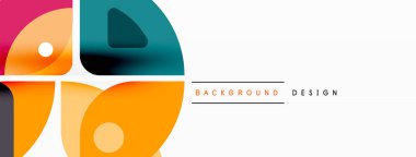 Çizgiler, kareler, daireler ve üçgenler. Duvar kağıdı, pankart, arkaplan, sunum veya iniş sayfası için Geometrik soyut arkaplan