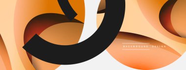 Yaratıcı geometrik duvar kağıdı. Asgari soyut arkaplan. Duvar kağıdı arkaplanı veya iniş sayfası için daire ve dalga kompozisyon vektör çizimi