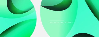 Yaratıcı geometrik duvar kağıdı. Asgari soyut arkaplan. Duvar kağıdı arkaplanı veya iniş sayfası için daire ve dalga kompozisyon vektör çizimi