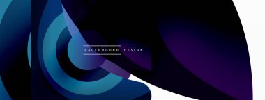 Yaratıcı geometrik duvar kağıdı. Asgari soyut arkaplan. Duvar kağıdı arkaplanı veya iniş sayfası için daire dalga ve yuvarlak şekiller kompozisyon vektör çizimi