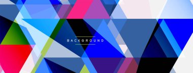 Mozaik üçgenler geometrik arkaplan. Tekno veya iş konsepti, duvar kağıdı, afiş, arkaplan, iniş sayfası deseni