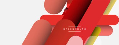 Yuvarlak şekiller ve çizgiler üst üste biniyor. Duvar kağıdı afişi veya iniş sayfası için vektör illüstrasyonu