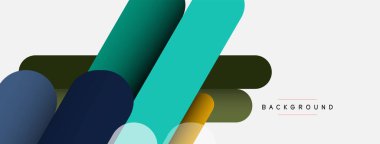 Yuvarlak şekiller ve çizgiler üst üste biniyor. Duvar kağıdı afişi veya iniş sayfası için vektör illüstrasyonu