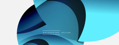 Yaratıcı geometrik duvar kağıdı. Asgari soyut arkaplan. Duvar kağıdı arkaplanı veya iniş sayfası için daire ve dalga kompozisyon vektör çizimi