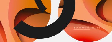 Yaratıcı geometrik duvar kağıdı. Asgari soyut arkaplan. Duvar kağıdı arkaplanı veya iniş sayfası için daire ve dalga kompozisyon vektör çizimi