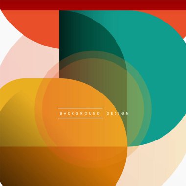 Yaratıcı geometrik duvar kağıdı. Asgari çember üçgen ve kare çizgi soyut arkaplan. Duvar kağıdı afişi veya iniş sayfası için vektör illüstrasyonu