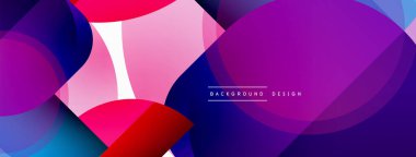 Yuvarlak üçgen çizgileri ve daireleri şekillendirir. Duvar kağıdı afişi arkaplanı veya iniş sayfası için Geometrik vektör çizimi