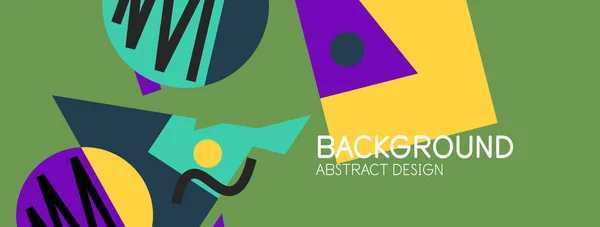 Fundo abstrato com blocos, linhas, formas geométricas. Techno ou conceito de negócio para papel de parede, banner, fundo, landing page — Vetor de Stock