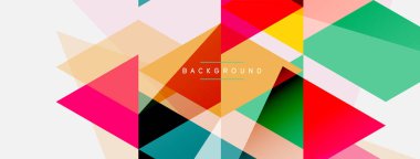 Renkli üçgen bileşimi, geometrik soyut arkaplan. Tekno veya iş konsepti, duvar kağıdı, afiş, arkaplan, iniş sayfası deseni