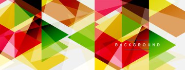 Renkli üçgen bileşimi, geometrik soyut arkaplan. Tekno veya iş konsepti, duvar kağıdı, afiş, arkaplan, iniş sayfası deseni
