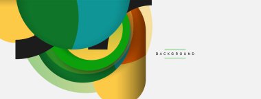 Yaratıcı geometrik duvar kağıdı. Asgari soyut arkaplan. Duvar kağıdı arkaplanı veya iniş sayfası için daire bileşimi vektör çizimi