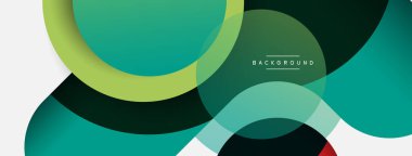 Yaratıcı geometrik duvar kağıdı. Asgari soyut arkaplan. Duvar kağıdı arkaplanı veya iniş sayfası için daire bileşimi vektör çizimi