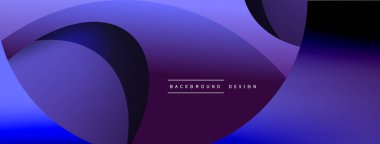 Yaratıcı geometrik duvar kağıdı. Asgari soyut arkaplan. Duvar kağıdı arkaplanı veya iniş sayfası için daire ve dalga kompozisyon vektör çizimi