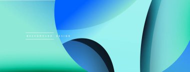 Yaratıcı geometrik duvar kağıdı. Asgari soyut arkaplan. Duvar kağıdı arkaplanı veya iniş sayfası için daire ve dalga kompozisyon vektör çizimi