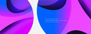 Yaratıcı geometrik duvar kağıdı. Asgari soyut arkaplan. Duvar kağıdı arkaplanı veya iniş sayfası için daire ve dalga kompozisyon vektör çizimi