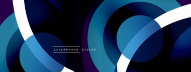 Yaratıcı geometrik duvar kağıdı. Asgari soyut arkaplan. Duvar kağıdı arkaplanı veya iniş sayfası için daire dalga ve yuvarlak şekiller kompozisyon vektör çizimi