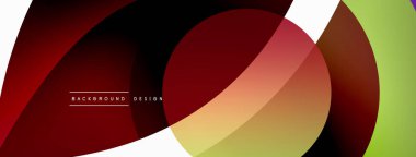 Yaratıcı geometrik duvar kağıdı. Asgari soyut arkaplan. Duvar kağıdı arkaplanı veya iniş sayfası için daire dalga ve yuvarlak şekiller kompozisyon vektör çizimi