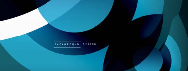 Yaratıcı geometrik duvar kağıdı. Asgari soyut arkaplan. Duvar kağıdı arkaplanı veya iniş sayfası için daire dalga ve yuvarlak şekiller kompozisyon vektör çizimi