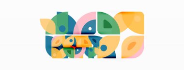 Çizgiler, kareler, daireler ve üçgenler. Duvar kağıdı, pankart, arkaplan, sunum veya iniş sayfası için Geometrik soyut arkaplan