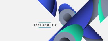 Soyut arkaplan. Minimum geometrik daireler ve koyu gölgeli yuvarlak şekiller. Duvar kağıdı afişi veya arkaplan için moda teknoloji iş şablonu