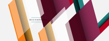 Vektör arkaplanı. Gölge efektli soyut örtüşen renk çizgileri tasarımı. Duvar kağıdı afişi için resim arkaplanı veya iniş sayfası